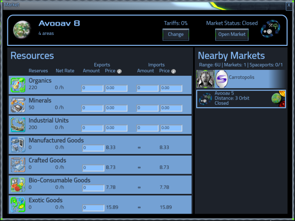 Market UI